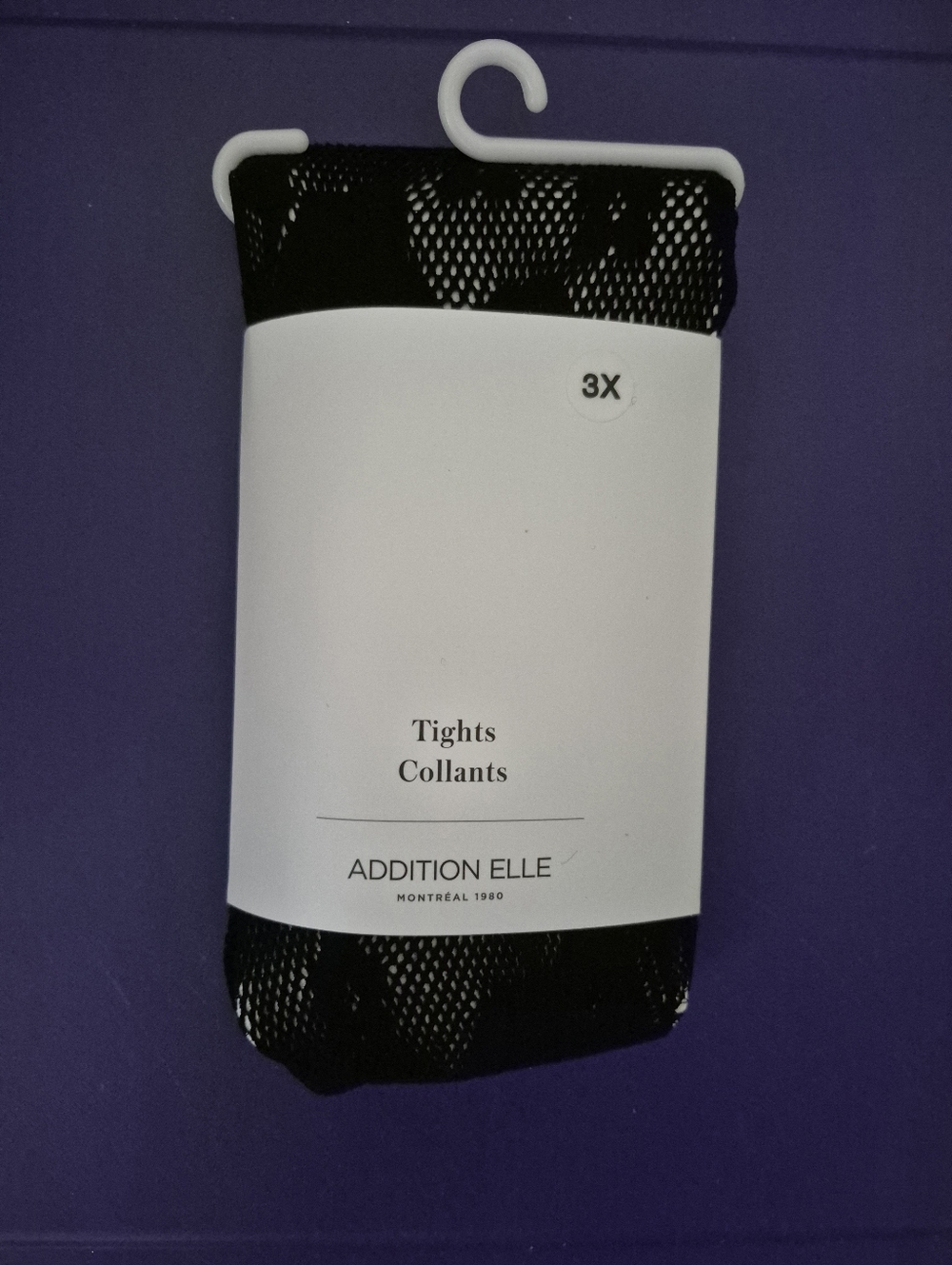 🩷5/$25🩷 Black Patterned Nylon Tights, Plus Size 3X